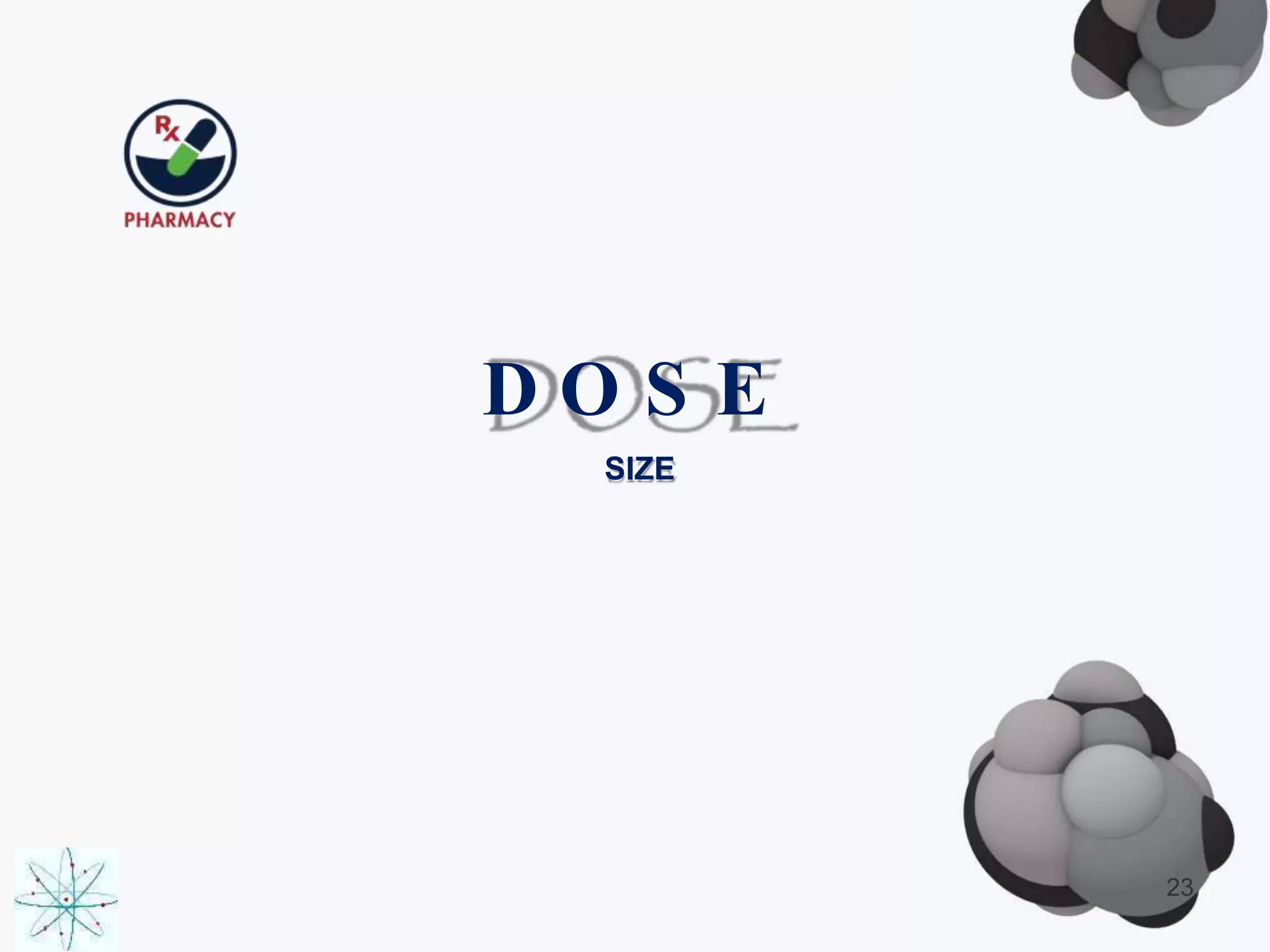 D O S E
SIZE
23
 
