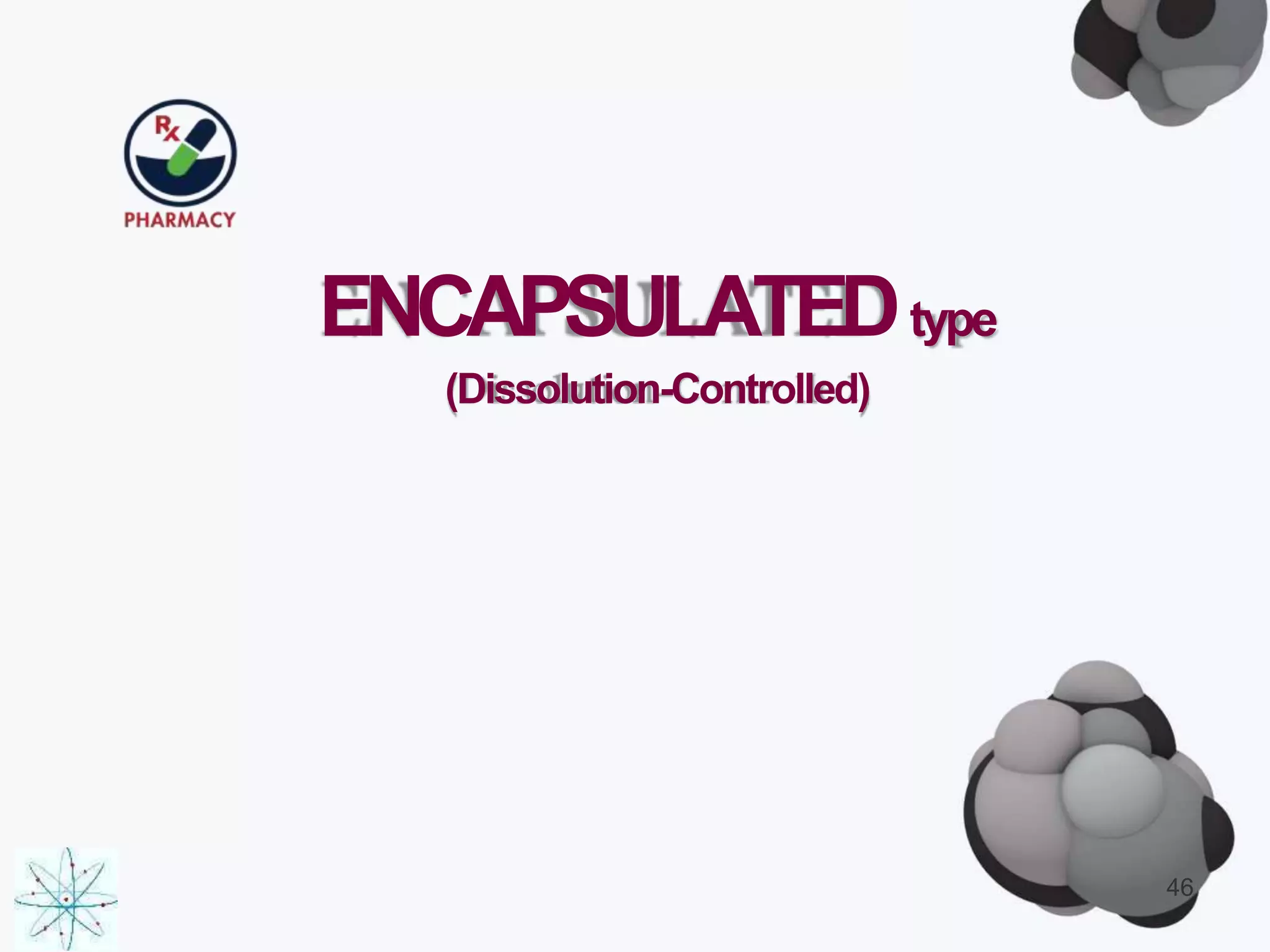 ENCAPSULATEDtype
(Dissolution-Controlled)
46
 