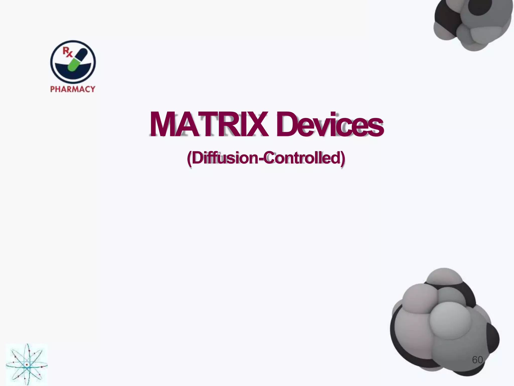 MATRIX Devices
(Diffusion-Controlled)
60
 