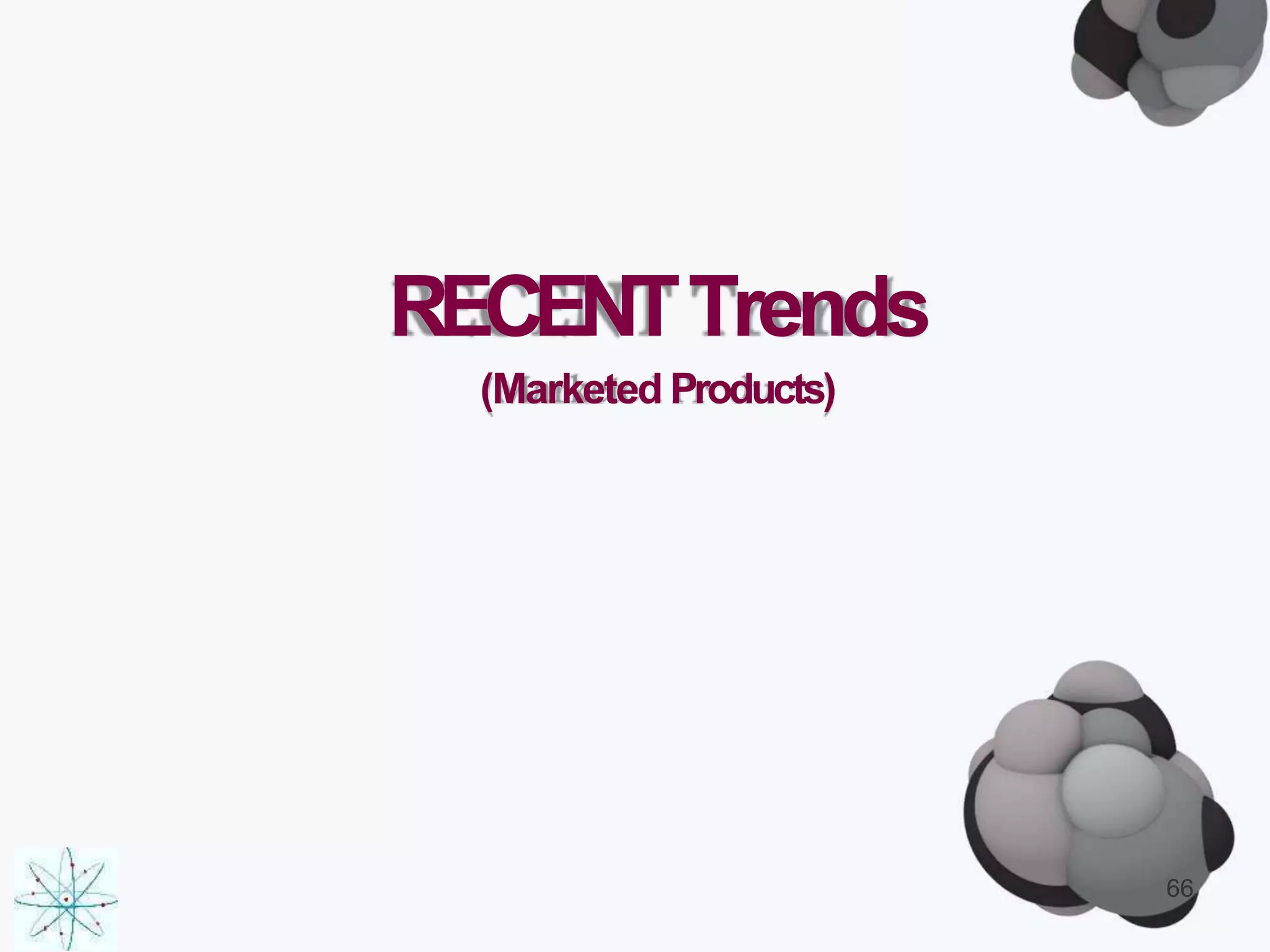 RECENTTrends
(Marketed Products)
66
 