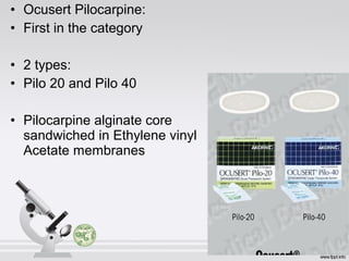 Ocuset Formulation Newer Drug Delivery Systems | PPT