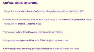 Not Abserved Systemically Or Systematically Introduction to Naso-pulmonary Drug Delivery System (Part-I), Unit-III ...