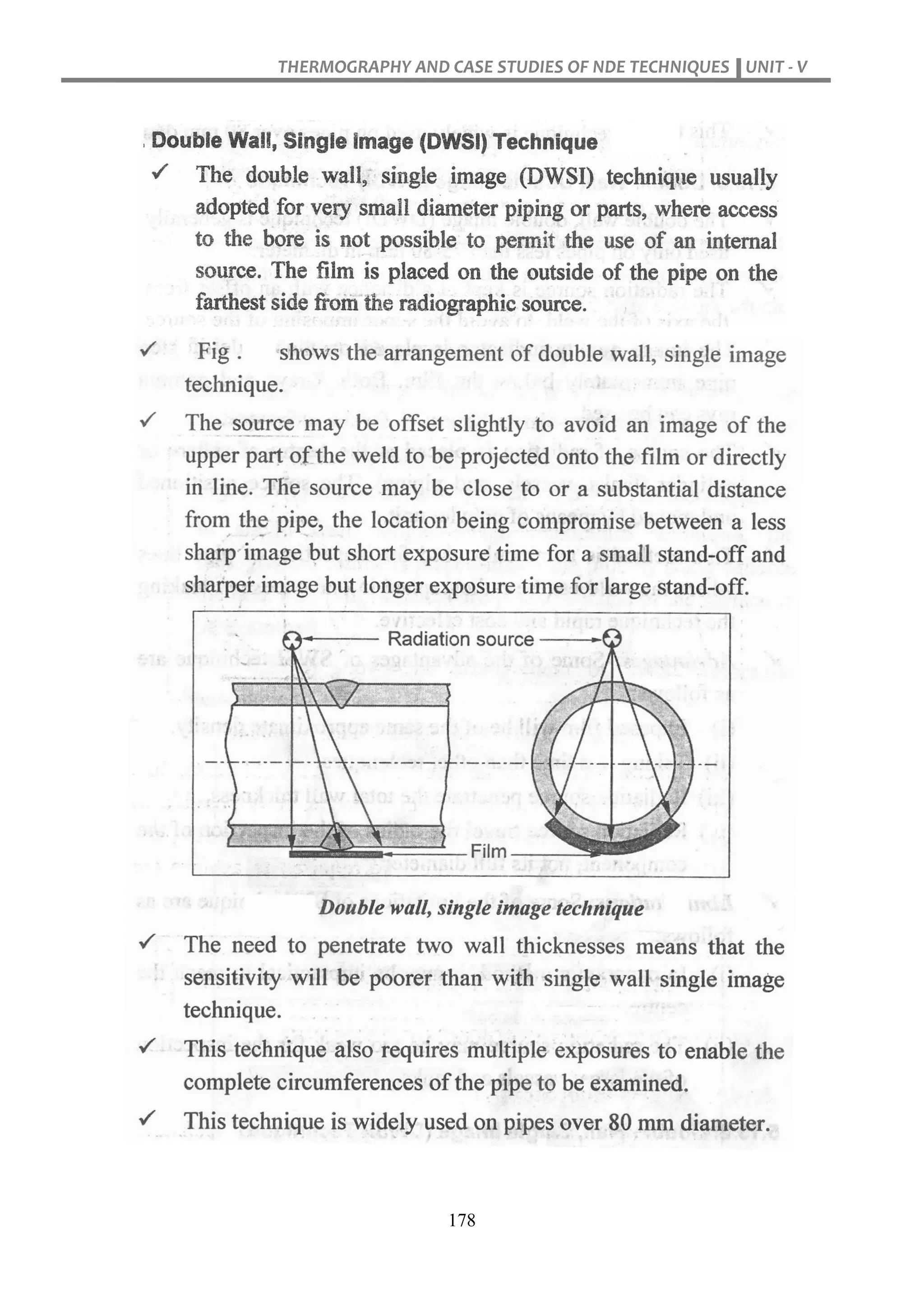 THERMOGRAPHY AND CASE STUDIES OF NDE TECHNIQUES UNIT - V
178
 