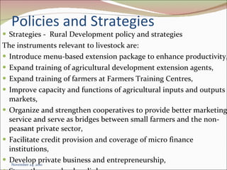 Policies and Strategies to Enhance Dairy Development in Ethiopia