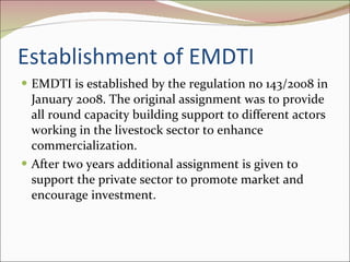 Policies and Strategies to Enhance Dairy Development in Ethiopia