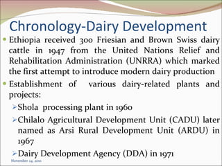 Policies and Strategies to Enhance Dairy Development in Ethiopia