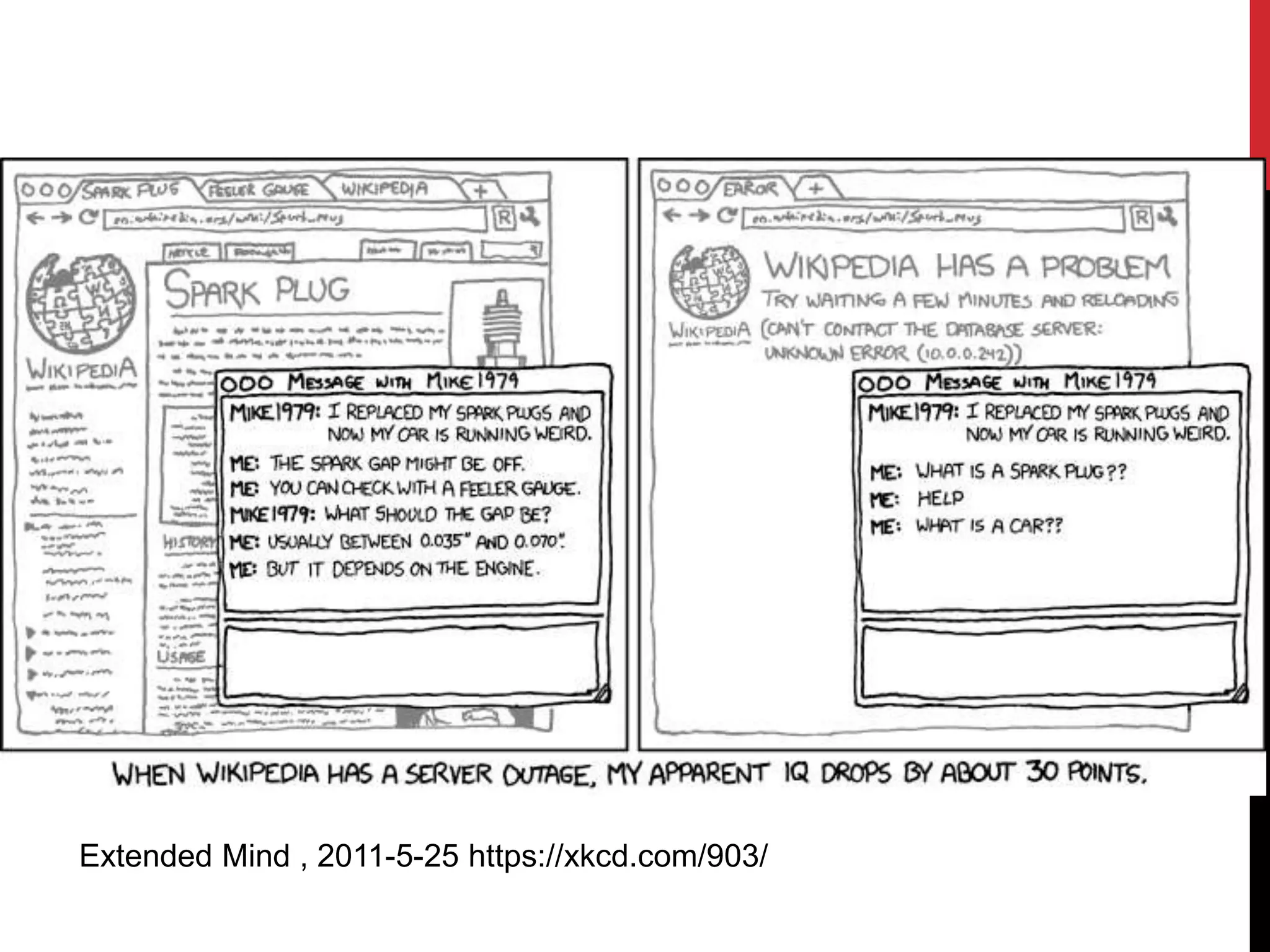 Extended Mind , 2011-5-25 https://xkcd.com/903/
 
