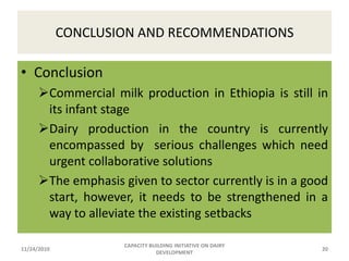 Capacity Building initiatives on dairy development 