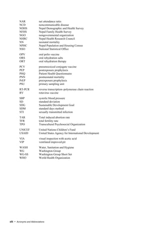 Nfhs Questionnaire.pdf ndhs 2022.pdf Nepal Demographic and Health Survey (NDHS) 2022: Key ...
