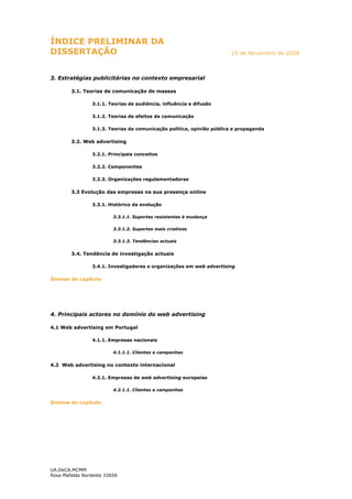 Índice dissertação completo