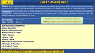 Programa de Cursos - Weliton Cursos e Treinamentos - Uberlândia