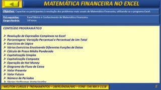 Programa de Cursos - Weliton Cursos e Treinamentos - Uberlândia