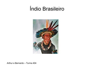 Índio Brasileiro
Arthur e Bernardo – Turma 404
 
