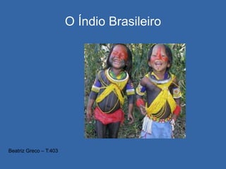 O Índio Brasileiro
Beatriz Greco – T:403
 