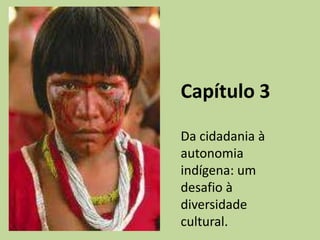 Capítulo 3

Da cidadania à
autonomia
indígena: um
desafio à
diversidade
cultural.
 