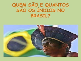 QUEM SÃO E QUANTOS
 SÃO OS ÍNDIOS NO
      BRASIL?
 
