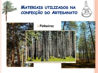 MATERIAIS UTILIZADOS NA
CONFECÇÃO DO ARTESANATO
Pinheiros
 