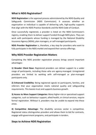 NDIS Registration: How to Become a Registered NDIS Provider | PDF