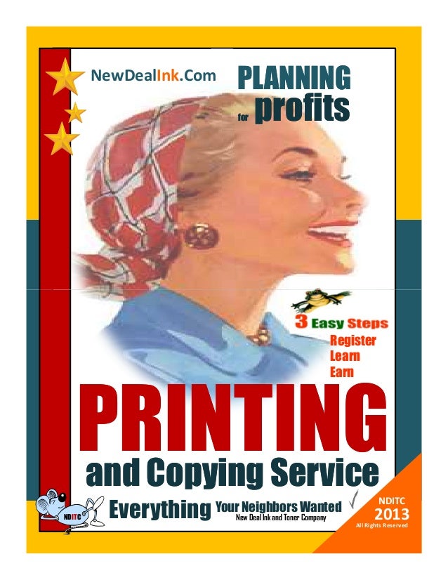 Inkjet Toner Cartridge Refilling Business Plan by NDITC Small Business