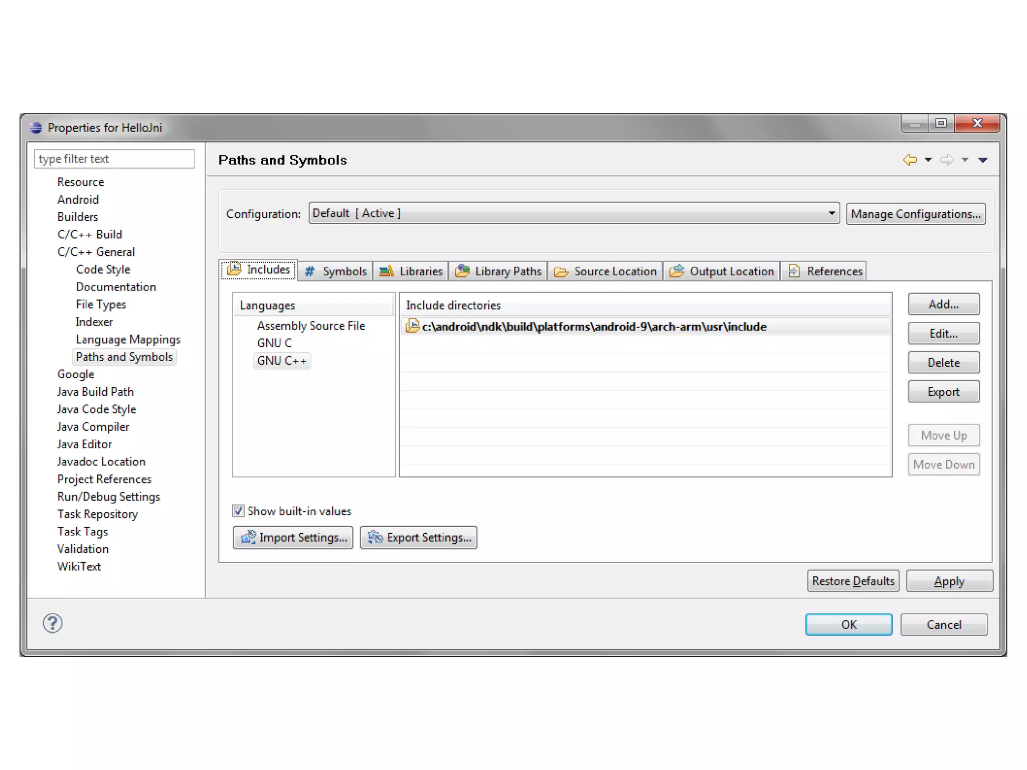NDK = /cygdrive/c/ndk Las variables de entorno utilizadas por Cygwin (NDK y HOME) es mejor definirlas con el formato 'cygdrive/...' para evitar el warning que da Cygwin al usarlas. 