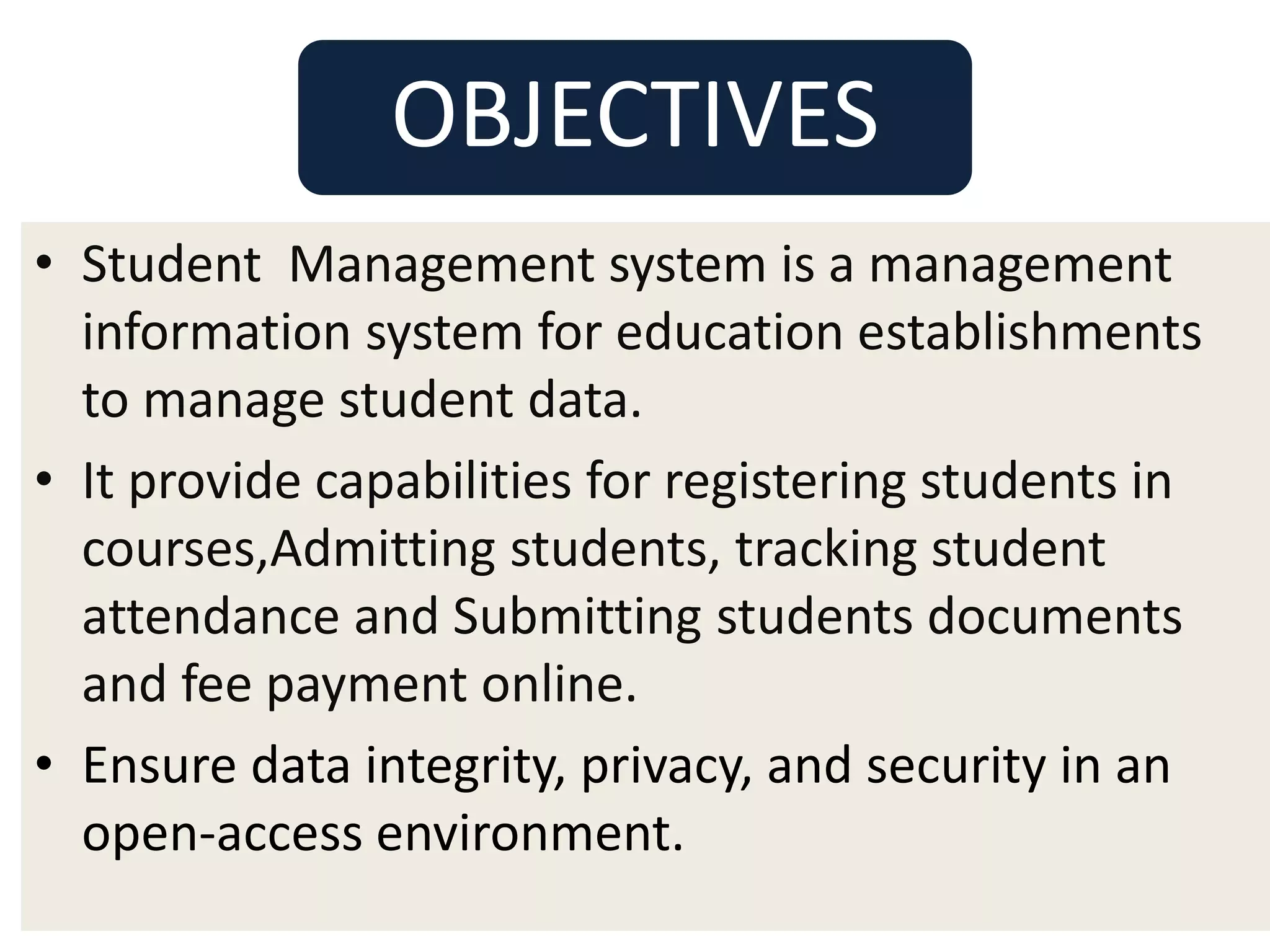 Student Management System best PPT | PPTX | Computing | Technology ...