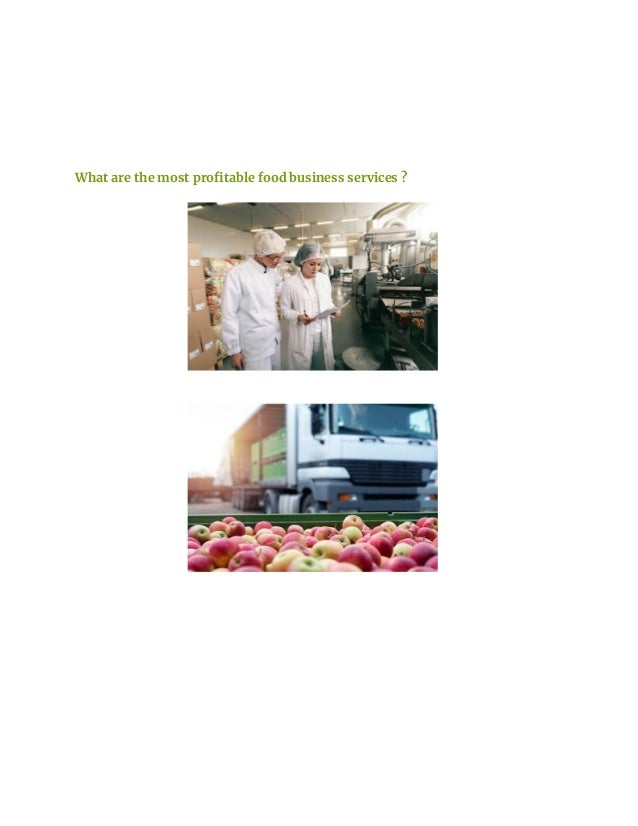 What are the most profitable food business services ?
 