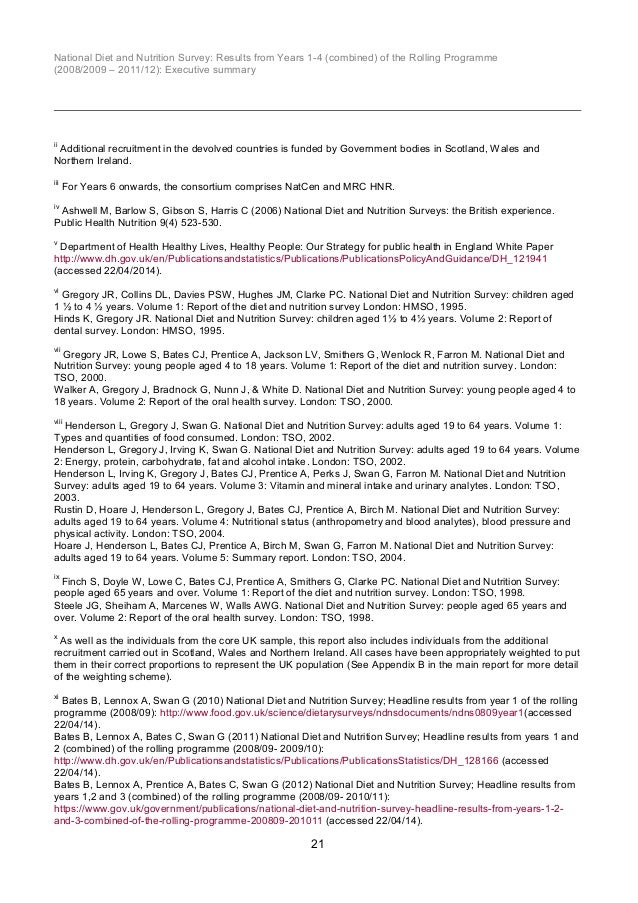 National Diet and Nutrition Survey | Northern Ireland Statistics and Research Agency uk national diet and nutrition survey