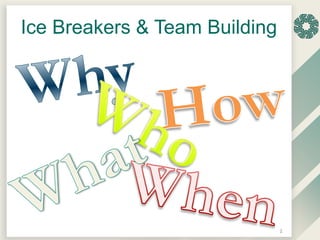Ice Breakers & Team Building

2

 