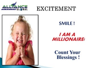 SMILE ! 
I AM A 
MILLIONAIRE! 
Count Your 
Blessings ! 
 