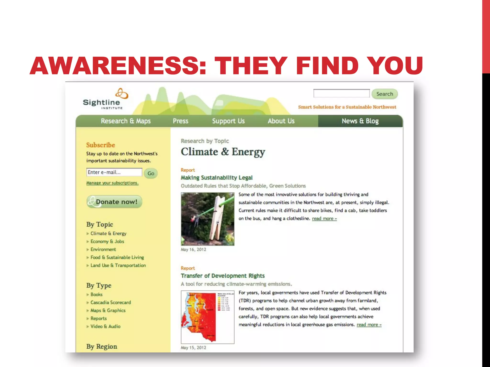 AWARENESS: THEY FIND YOU
 