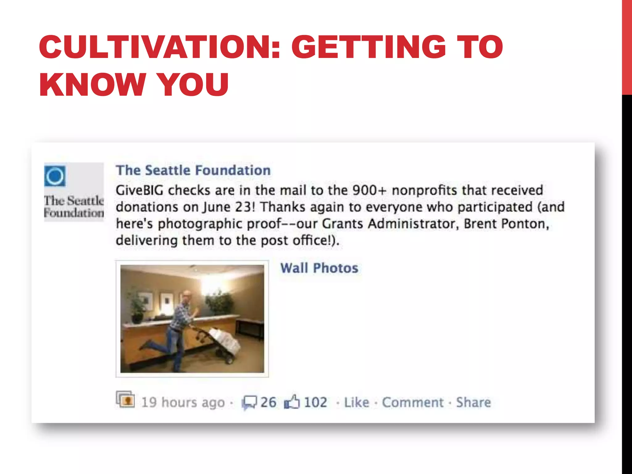 CULTIVATION: GETTING TO
KNOW YOU
 