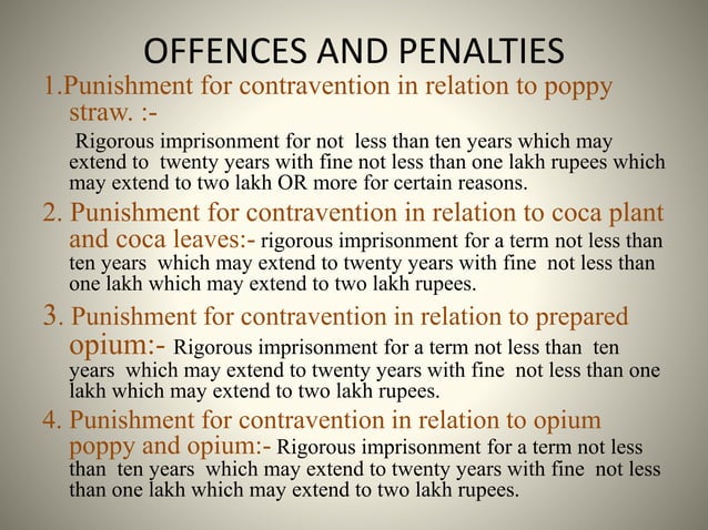 NDPS ACT 1985 | PPTX | Illegal Drugs, Tobacco, eCigarettes, Vaping ...