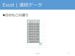 Excel | 連続データ
日付もこの通り
#nds40 74
 