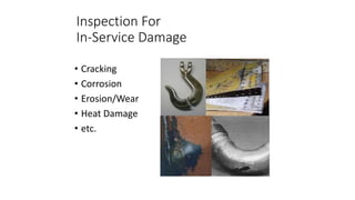 • Cracking
• Corrosion
• Erosion/Wear
• Heat Damage
• etc.
Inspection For
In-Service Damage
 
