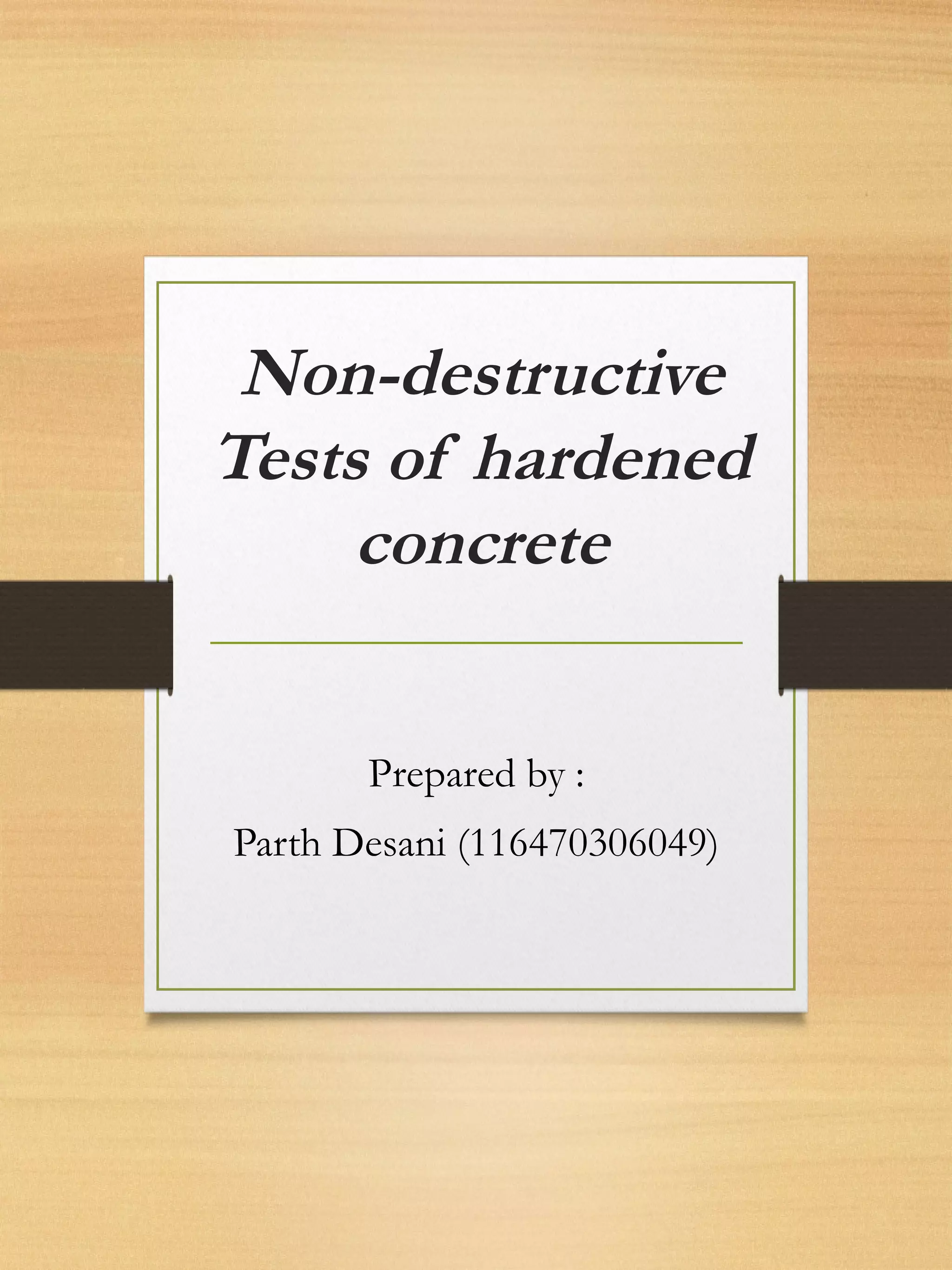 Non Destructive Test | PPT