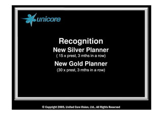 Recognition
New Silver Planner
( 15 x prest, 3 mths in a row)( 15 x prest, 3 mths in a row)( 15 x prest, 3 mths in a row)( 15 x prest, 3 mths in a row)
New Gold Planner
(30 x prest, 3 mths in a row)(30 x prest, 3 mths in a row)(30 x prest, 3 mths in a row)(30 x prest, 3 mths in a row)
 