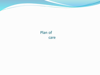 Plan of
care
 