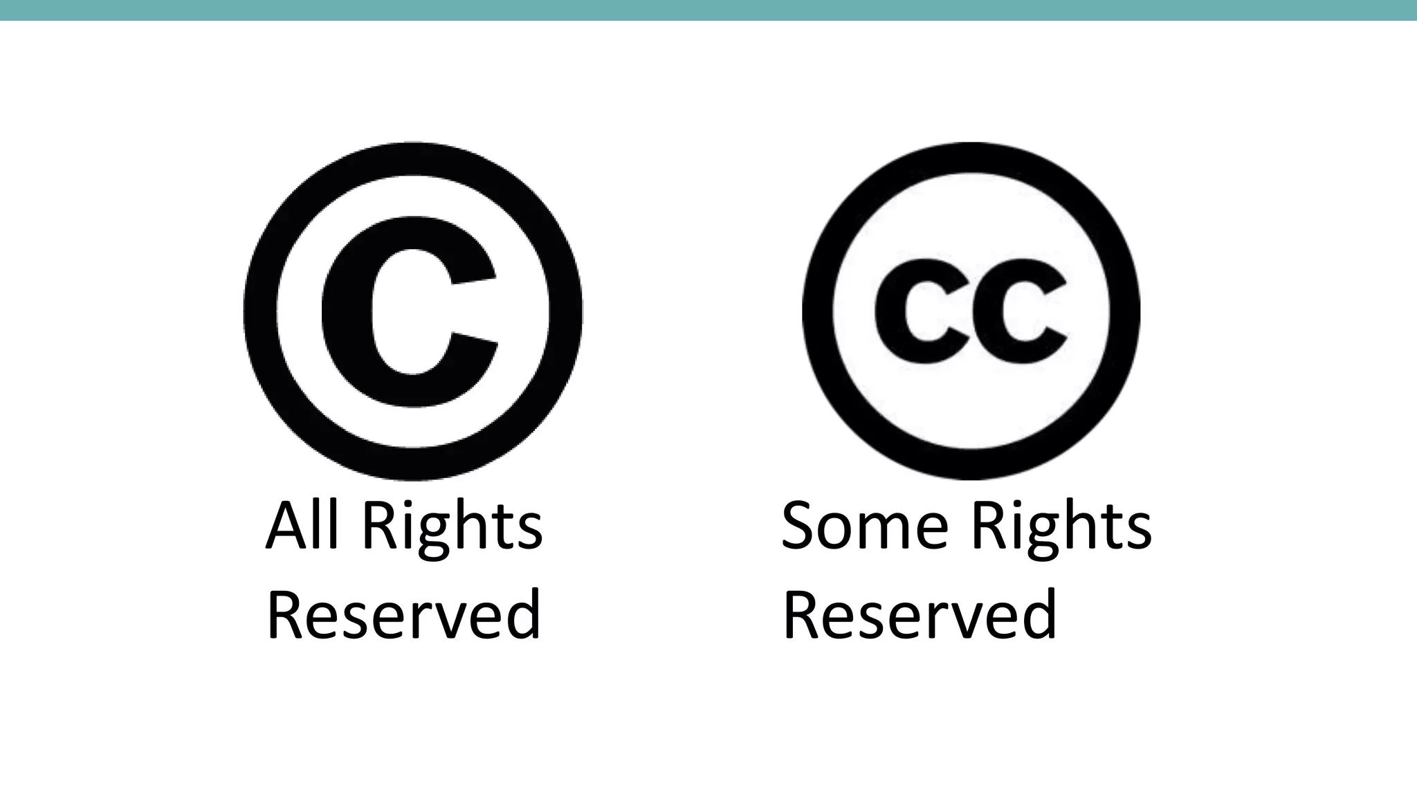 All Rights
Reserved
Some Rights
Reserved
 