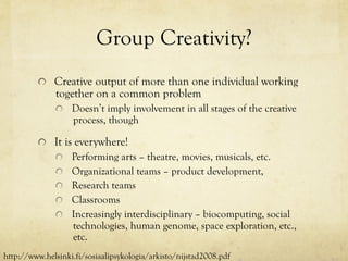 Lecture 6: Creative Collaboration | PDF
