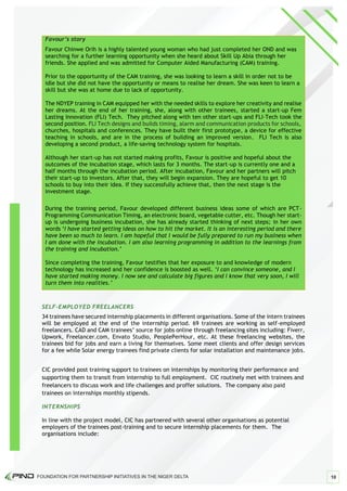 FOUNDATION FOR PARTNERSHIP INITIATIVES IN THE NIGER DELTA 10
 