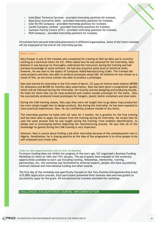 FOUNDATION FOR PARTNERSHIP INITIATIVES IN THE NIGER DELTA 11
 