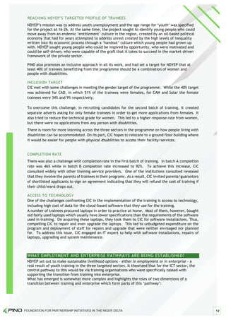 FOUNDATION FOR PARTNERSHIP INITIATIVES IN THE NIGER DELTA 12
 