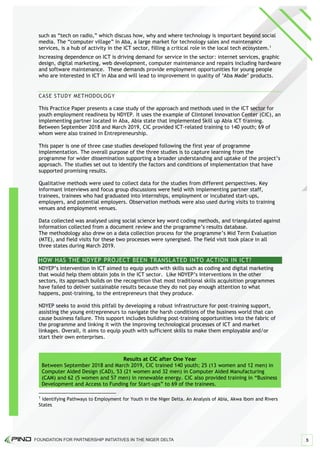 FOUNDATION FOR PARTNERSHIP INITIATIVES IN THE NIGER DELTA 5
 