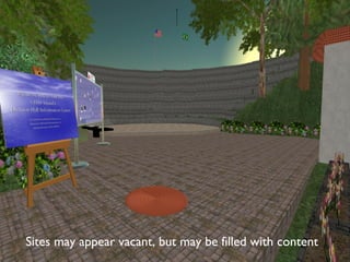 Sites may appear vacant, but may be filled with content 