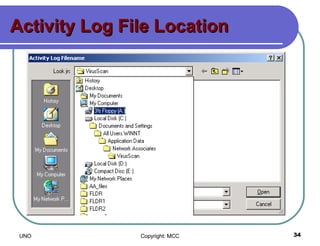 Activity Log File Location 