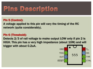 Ne555 Timer with simple circuits | PPTX