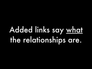 Added links say what
the relationships are.
 