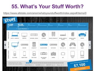 55. What’s Your Stuff Worth?
https://www.allstate.com/anon/whatsyourstuffworth/index.aspx#/items/0
69
 
