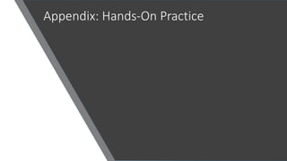 Appendix: Hands-On Practice
 