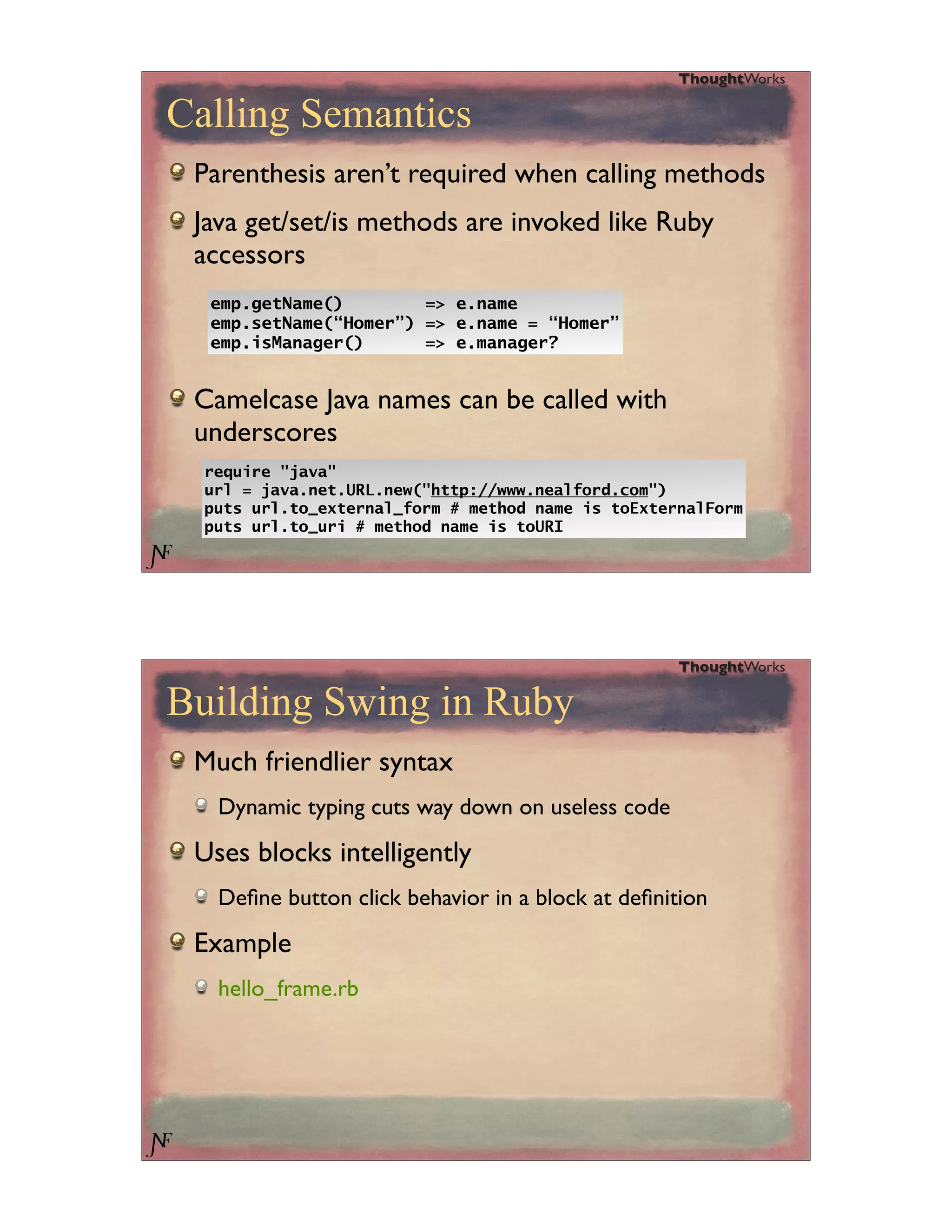 Introduction to JRuby